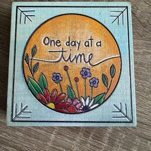 Inspirational Floral Wall Art - One Day at a Time